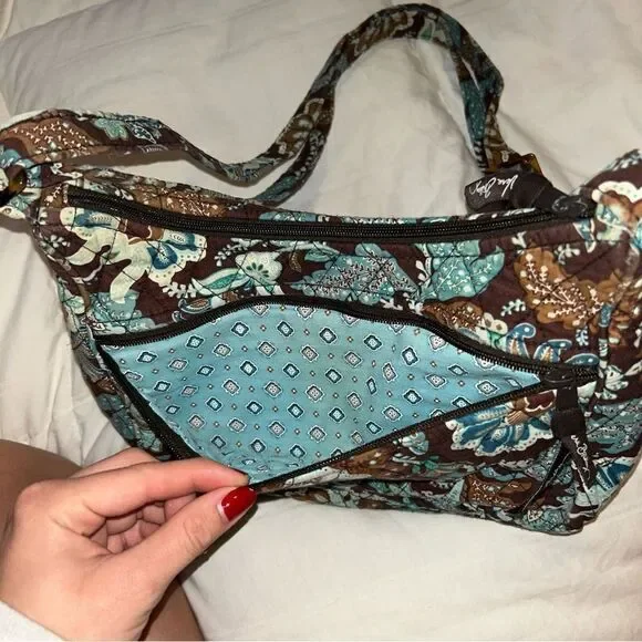Vera Bradley Retired Java Blue Shoulder Purse​ - Picture 5 of 8